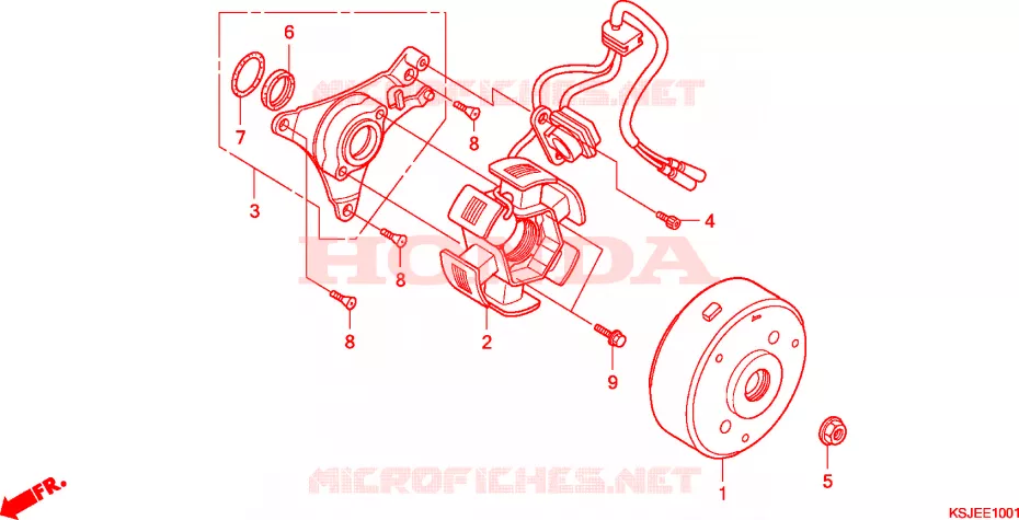 GENERATRICE(CRF100F) Honda MOTO 100 CRF 2009  CRF100F9