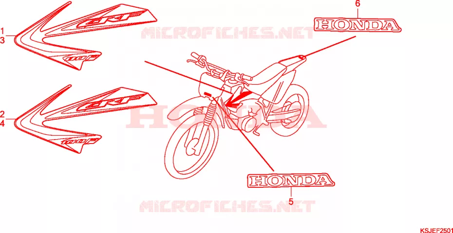 MARQUE(CRF80FB/CRF100FB) Honda MOTO 100 CRF 2011  CRF100FB