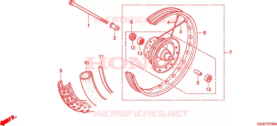 ROUE AVANT Honda MOTO 80 CRF 2011  CRF80FB