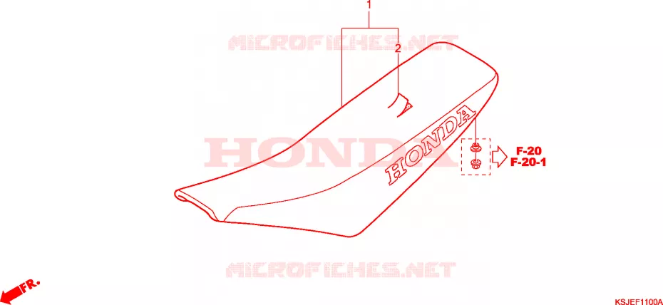 SELLE Honda MOTO 100 CRF 2010  CRF100FA