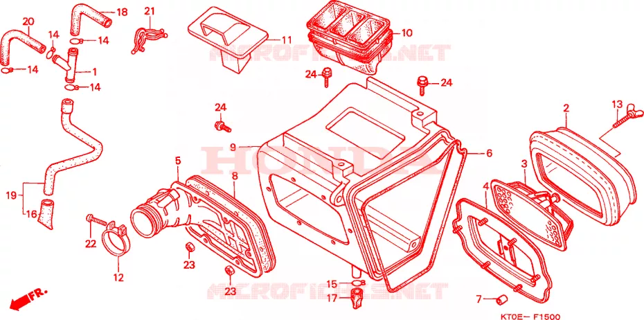 FILTRE A AIR Honda MOTO 200 XR 2002  XR200R2