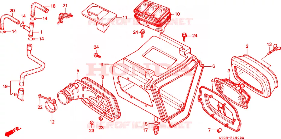 FILTRE A AIR Honda MOTO 200 XR 2000  XR200RY