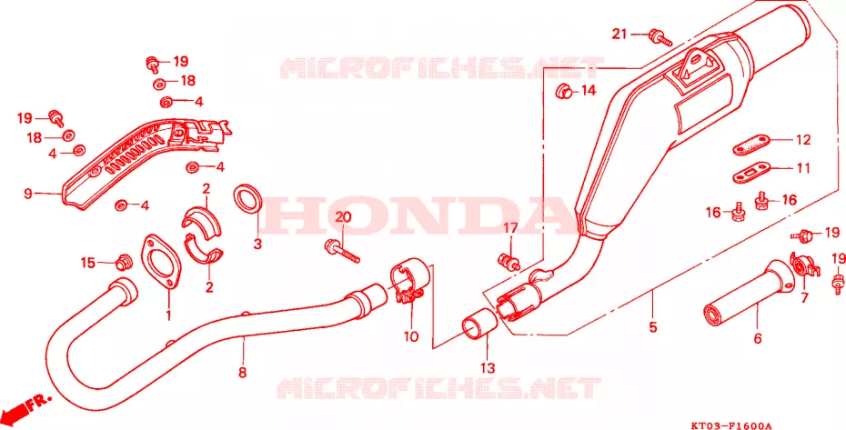 SILENCIEUX D'ECHAPPEMENT Honda MOTO 200 XR 1999  XR200RW