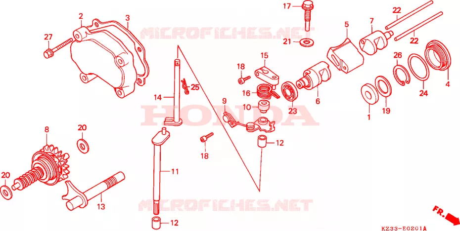 SOUPAPE D'ECHAPPEMENT Honda MOTO 250 CR 1996  CR250RT