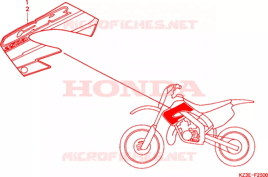 MARQUE(1) Honda MOTO 250 CR 2000  CR250RY