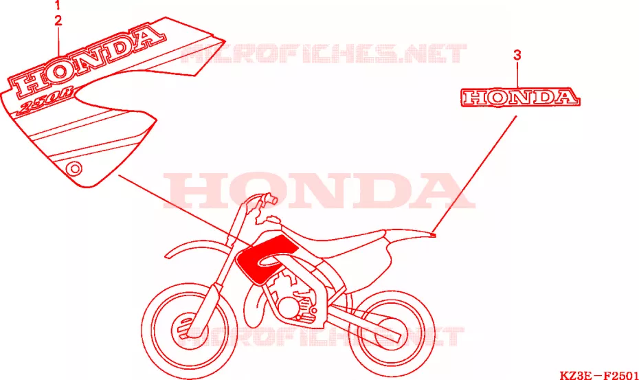 MARQUE(2) Honda MOTO 250 CR 2001  CR250R1