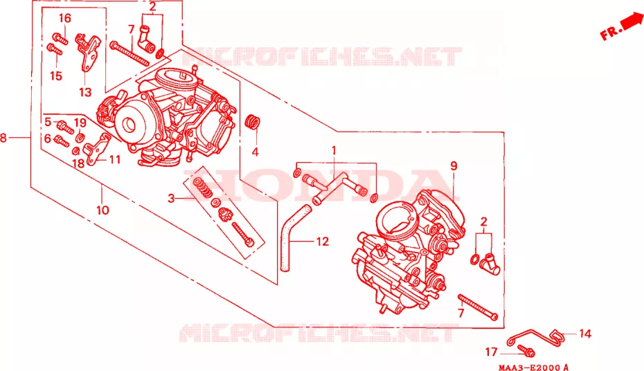CARBURATEUR Honda MOTO 1100 SHADOW 1996  VT1100CT