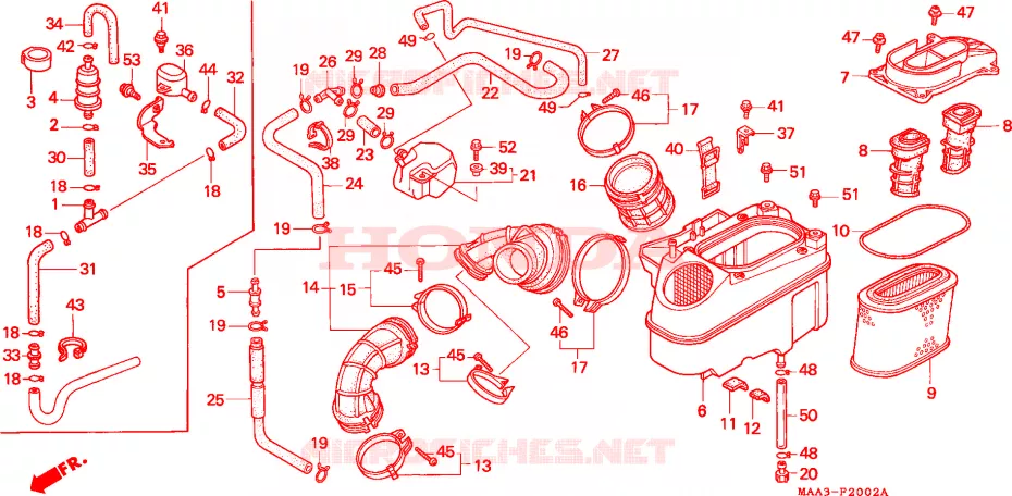 FILTRE A AIR (VT1100C2-SAUF CN/2CM) Honda MOTO 1100 SHADOW 1996  VT1100C2T