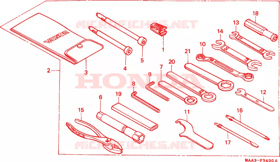 OUTIL Honda MOTO 1100 SHADOW 1998  VT1100C2W
