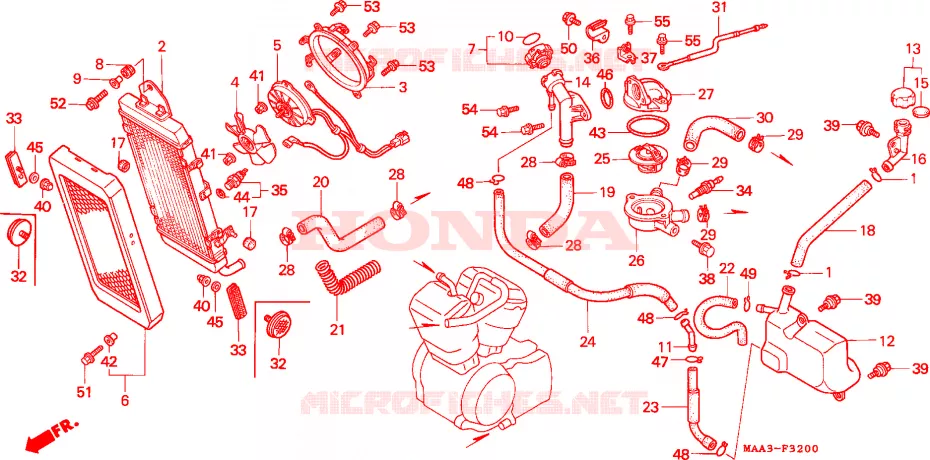RADIATEUR Honda MOTO 1100 SHADOW 1998  VT1100C2W