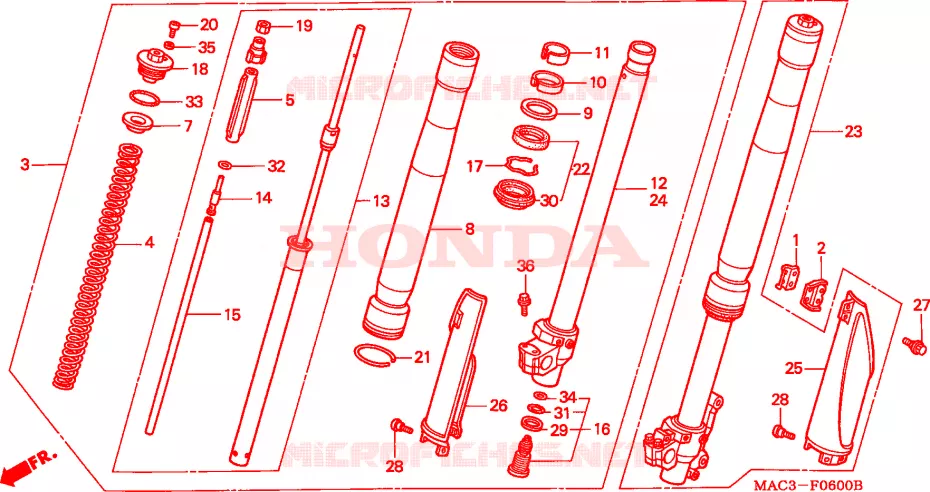 FOURCHE Honda MOTO 500 CR 1999  CR500RX