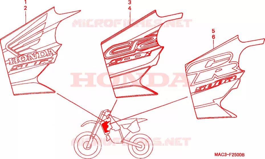 MARQUE(1) Honda MOTO 500 CR 1999  CR500RX