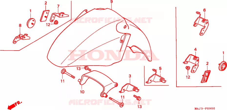 AILE AVANT  Honda MOTO 1100 PAN-EUROPEAN 1995  ST1100AS