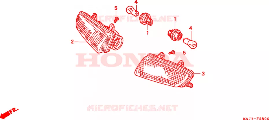 CLIGNOTANT Honda MOTO 1100 PAN-EUROPEAN 1997  ST1100AV