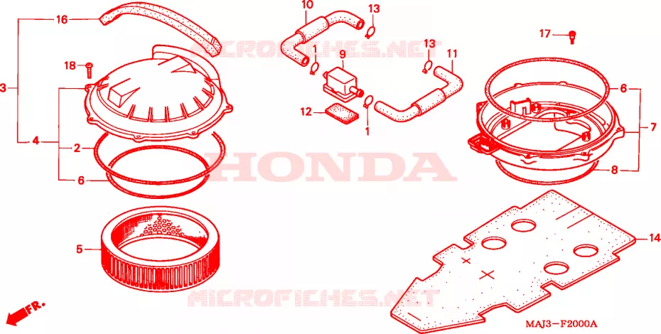 FILTRE A AIR Honda MOTO 1100 PAN-EUROPEAN 1998  ST1100AW