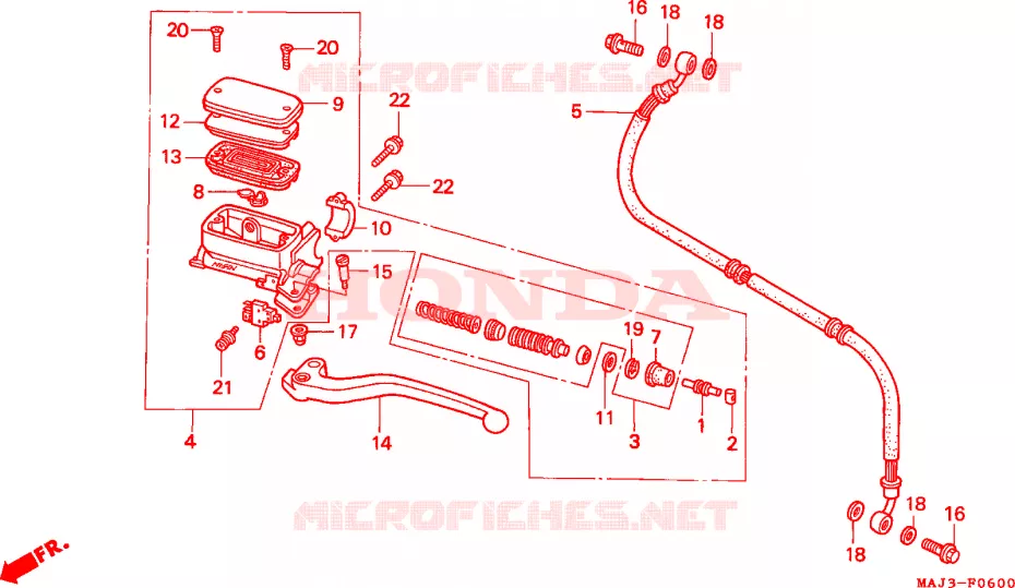 MAITRE-CYLINDRE Honda MOTO 1100 PAN-EUROPEAN 1995  ST1100AS