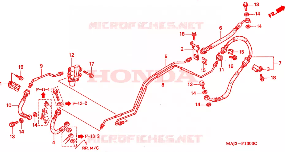 REPARTITEUR DE FREINAGE (ST1100AT/AV/AW) Honda MOTO 1100 PAN-EUROPEAN 1997  ST1100AV