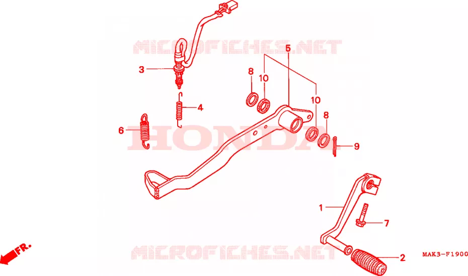 PEDALE Honda MOTO 650 FX 2000  FX650Y
