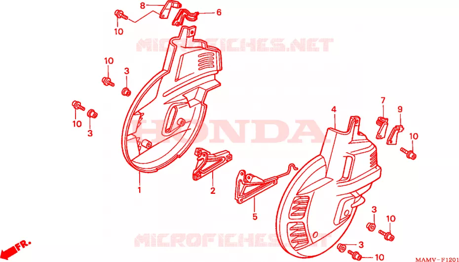 CACHES DISQUES (CL1500AW/SEW) Honda MOTO 1500 GOLD-WING 2000  GL1500AY