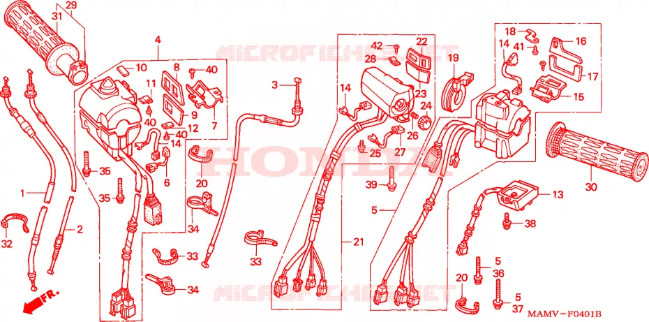 COMMUTATEUR/CABLE(SL1500SE) Honda MOTO 1500 GOLD-WING 1997  GL1500SEW