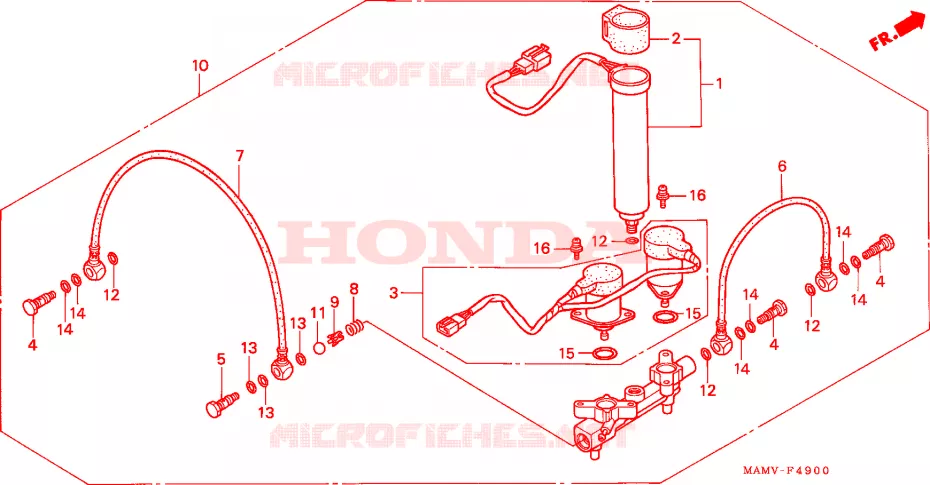 DISTRIBUTEUR D'AIR Honda MOTO 1500 GOLD-WING 1997  GL1500SEV