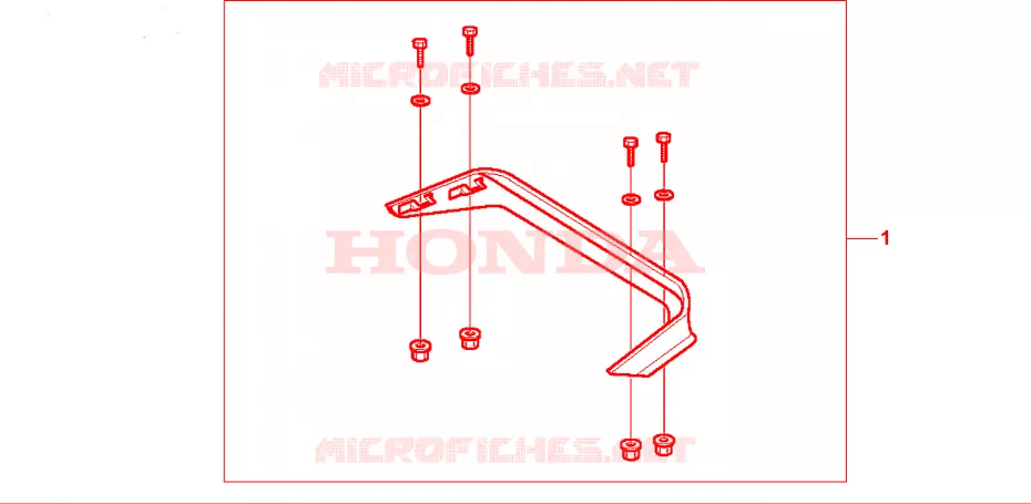 JUPE TOP CASE R176 Honda MOTO 1500 GOLD-WING 1999  GL1500AX