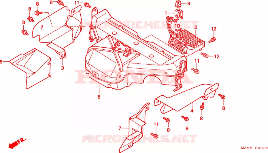 PROTECTION DE CHAMBRE Honda MOTO 1500 GOLD-WING 1999  GL1500AX