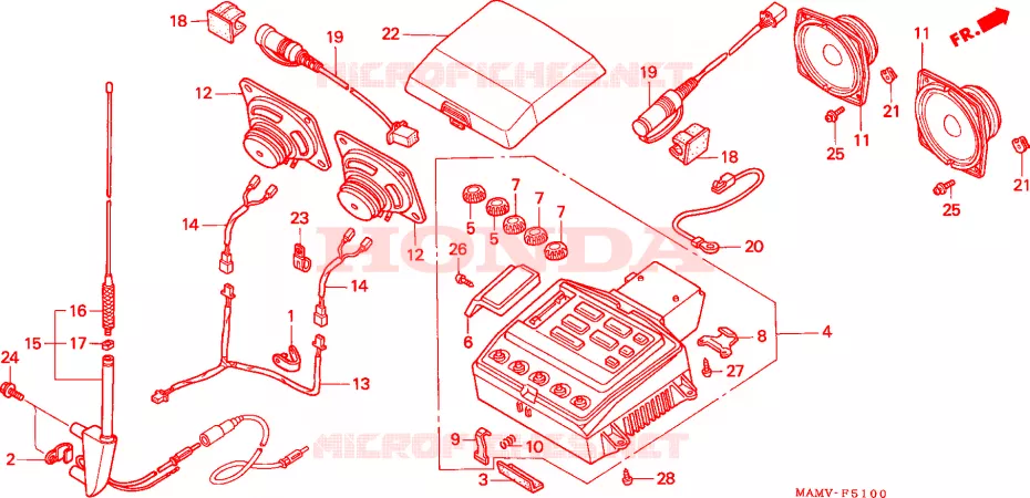 RADIO Honda MOTO 1500 GOLD-WING 1998  GL1500AW