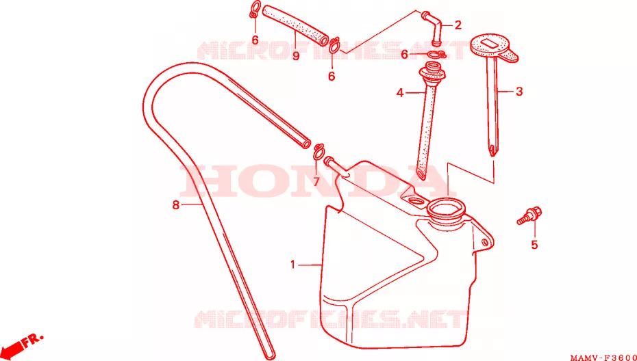 VASE D'EXPANSION Honda MOTO 1500 GOLD-WING 1997  GL1500SEV