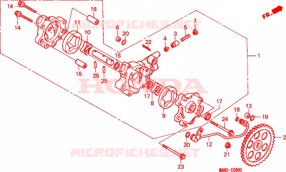 POMPE A HUILE Honda MOTO 650 NX 1995  NX650S