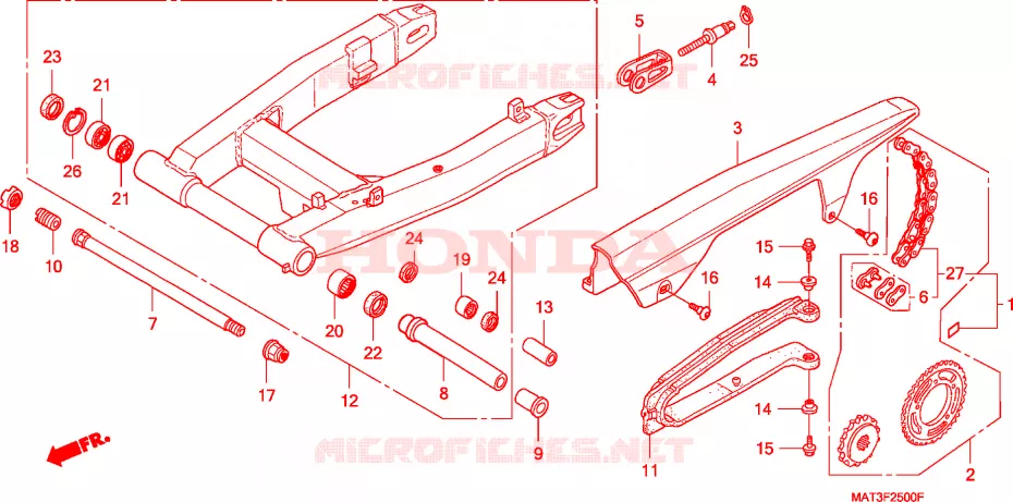 BRAS OSCILLANT Honda MOTO 1100 CBR 2002  CBR1100XX2