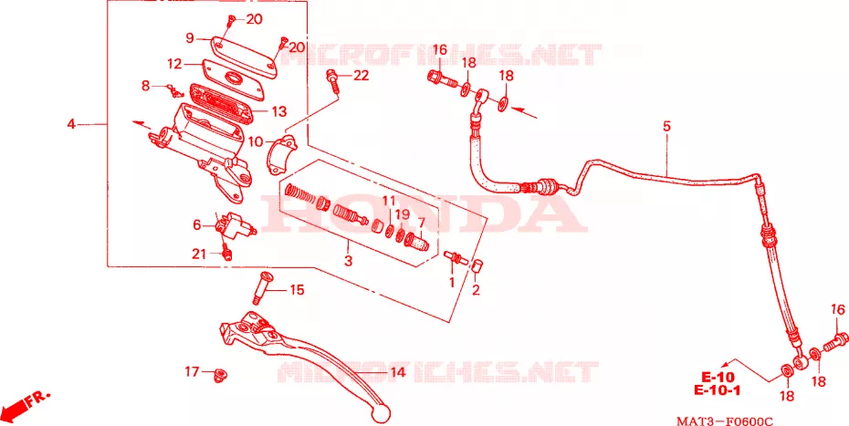 MAITRE-CYLINDRE Honda MOTO 1100 CBR 2000  CBR1100XXY