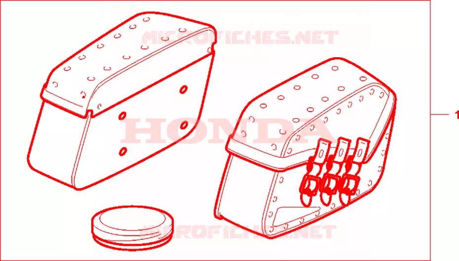 SACOCHES AVEC LOGO F6C Honda MOTO 750 SHADOW 2001  VT750C31