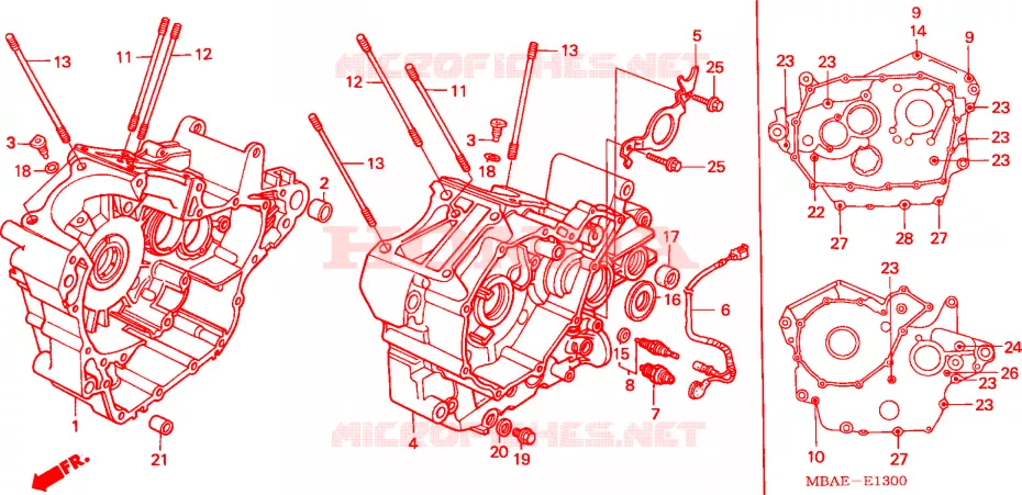 CARTER MOTEUR Honda MOTO 750 SHADOW 2000  VT750CD3Y