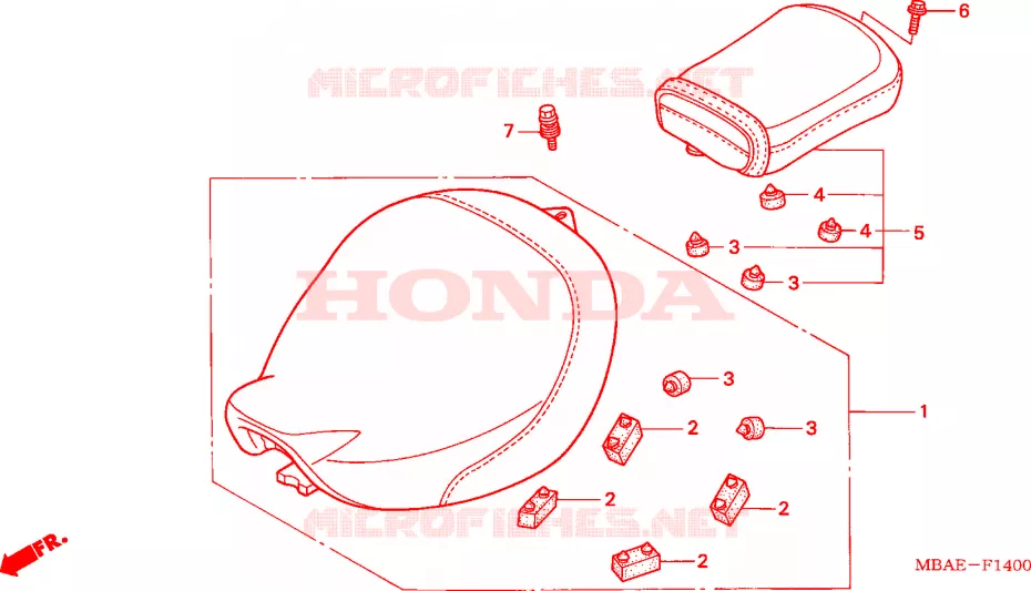 SELLE Honda MOTO 750 SHADOW 2001  VT750C2Y