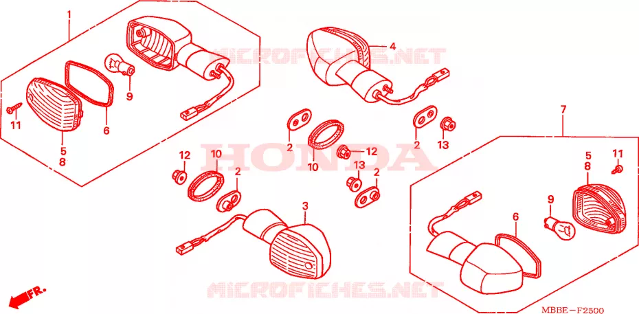 CLIGNOTANT Honda MOTO 1000 VTR 2006  VTR1000F6