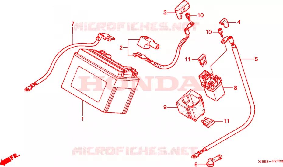 BATTERIE Honda MOTO 1000 VTR 2004  VTR1000F3