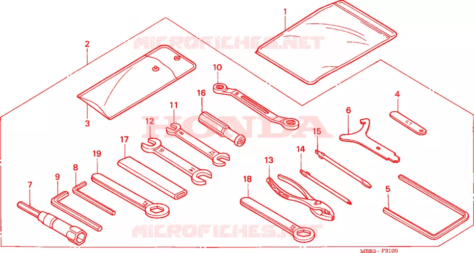 OUTIL Honda MOTO 1000 VTR 2000  VTR1000FY