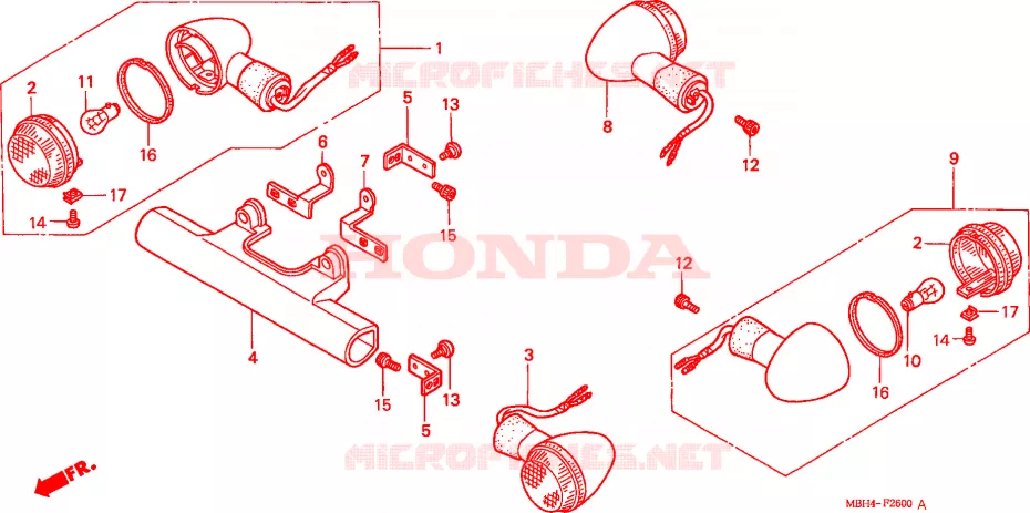 CLIGNOTANT Honda MOTO 1100 SHADOW 2002  VT1100C32