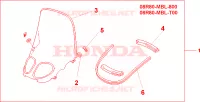 BULLE HAUTE pour Honda DEAUVILLE 650 de 2000