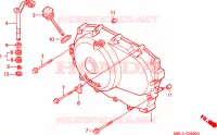 CARTER MOTEUR DROIT pour Honda DEAUVILLE 650 de 2003