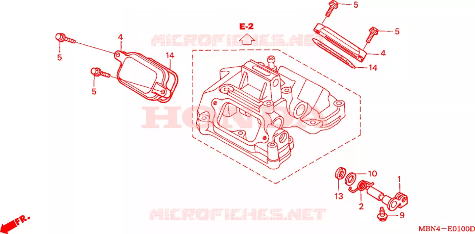 COUVERCLE DE POUSSOIR Honda MOTO 650 XR 2000  XR650RY_ED