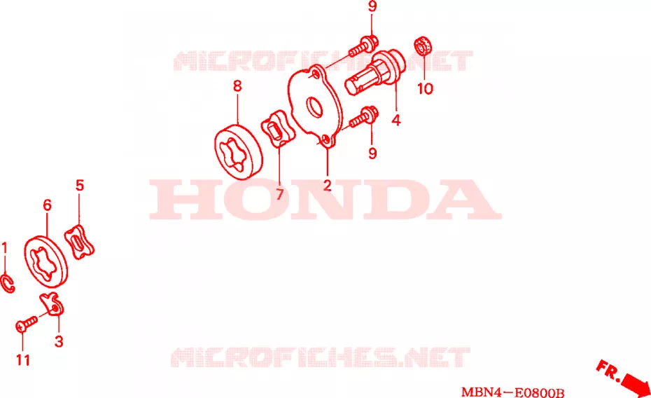 POMPE A HUILE Honda MOTO 650 XR 2000  XR650RY