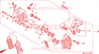 ETRIER DE FREIN AVANT(1) pour Honda XL 1000 VARADERO de 2001