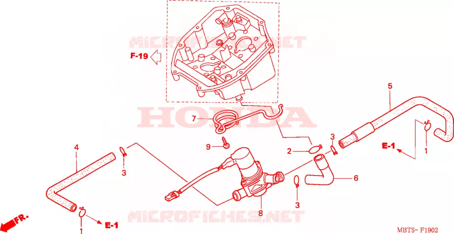 COMMANDE INJECTION D'AIR SOUPAPE Honda MOTO 1000 VARADERO 2005  XL1000V5