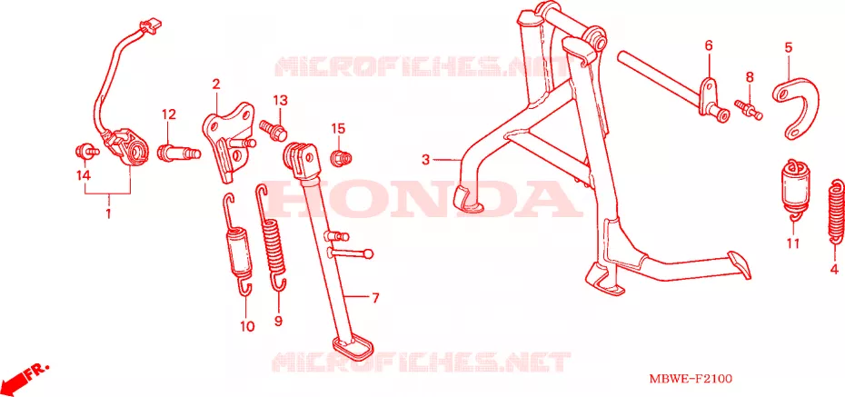 BEQUILLE Honda MOTO 600 CBR 2003  CBR600F3