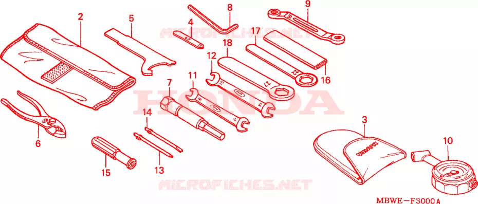 OUTIL Honda MOTO 600 CBR 2002  CBR600FS2