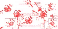 CARBURATEUR (PIECES CONSTITUTIVES) (2) Moteur 600 honda-moto HORNET 2005 E__1803