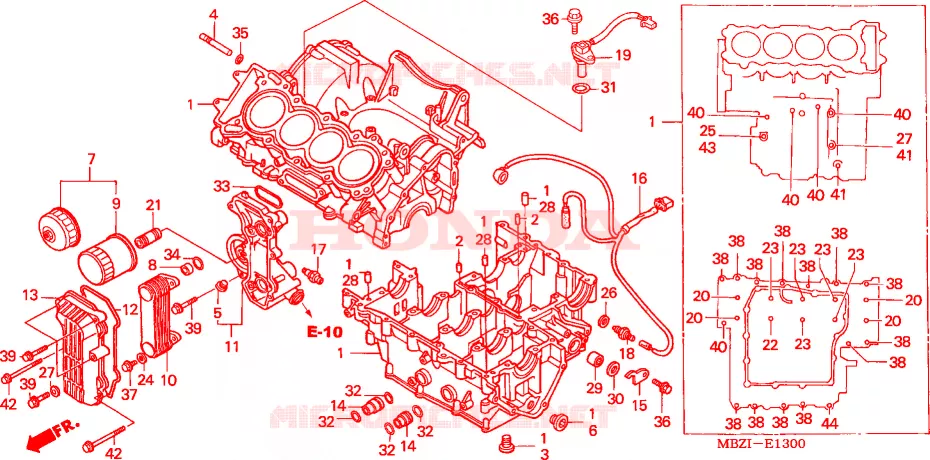 CARTER MOTEUR Honda MOTO 600 HORNET 2003  CB600F3