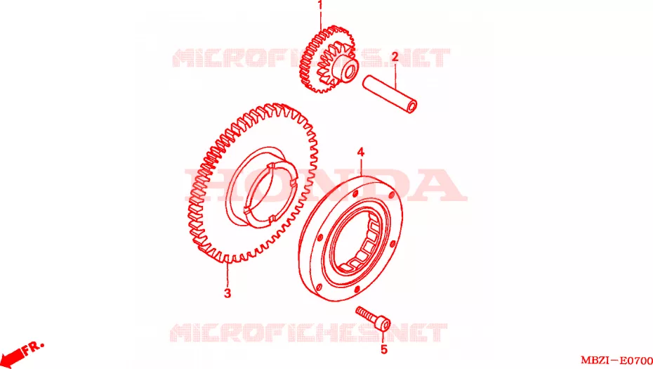 ROUE LIBRE DE DEMARREUR Honda MOTO 600 HORNET 2002  CB600F22